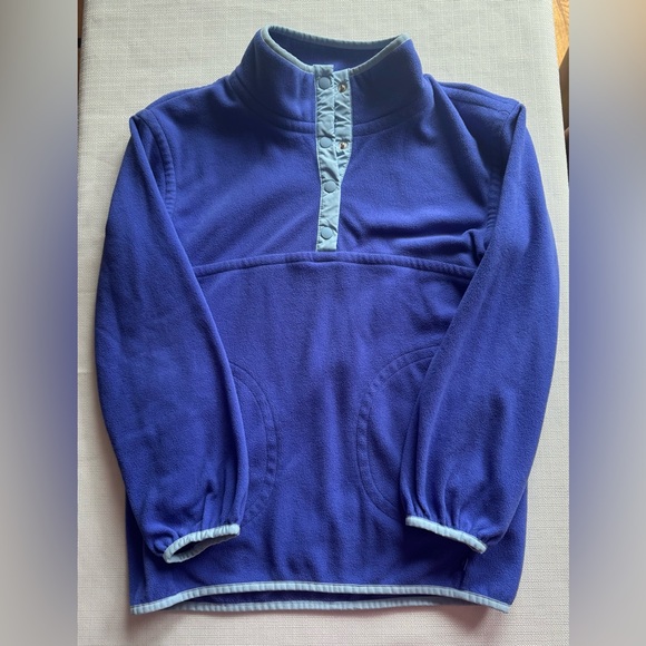 Athleta Other - ATHLETA XL Fleece Pullover Light Jacket Shirt Top Size 14 Thumb Hole Snap Girls